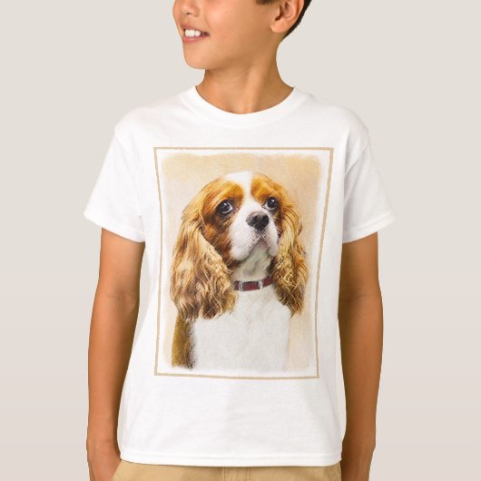 Cavalier King Charles Spaniel Original Painting T-shirt (Voorkant)