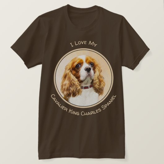 Cavalier King Charles Spaniel Original Painting T-shirt (Design voorkant)