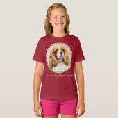 Cavalier King Charles Spaniel Original Painting T- T-shirt (Voorkant volledig)