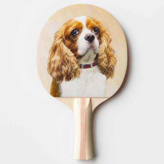 Cavalier King Charles Spaniel Original Painting Tafeltennisbatje (Voorkant)