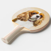 Cavalier King Charles Spaniel Original Painting Tafeltennisbatje (Voorkant Gekanteld)