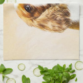 Cavalier King Charles Spaniel Original Painting Theedoek (Gevouwen)