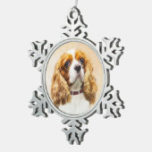Cavalier King Charles Spaniel Original Painting Tin Sneeuwvlok Ornament (Rechts)