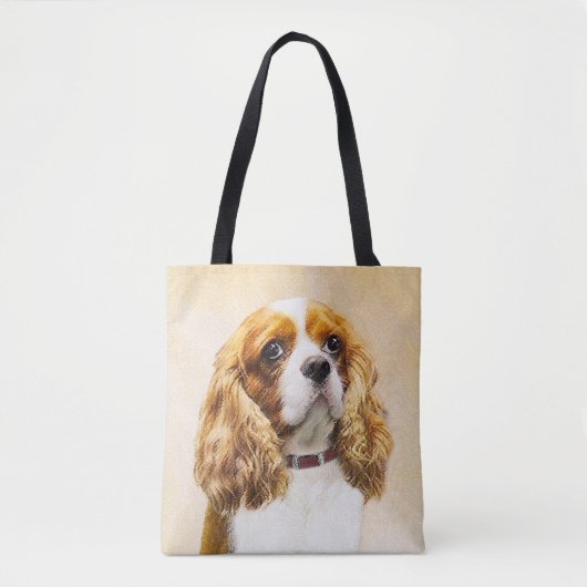Cavalier King Charles Spaniel Original Painting Tote Bag (Voorkant)