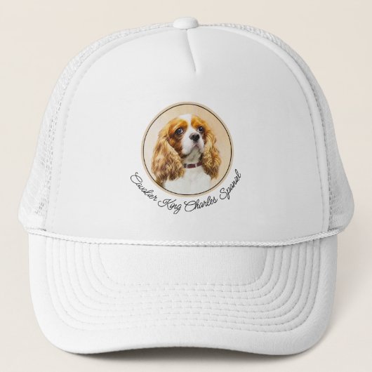 Cavalier King Charles Spaniel Original Painting Trucker Pet (Voorkant)