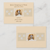 Cavalier King Charles Spaniel Original Painting Visitekaartje (Voorkant / Achterkant)