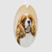 Cavalier King Charles Spaniel origineel schilderij Ornament (voorkant)