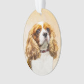 Cavalier King Charles Spaniel origineel schilderij Ornament (voorkant)