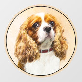 Cavalier King Charles Spaniel origineel schilderij Raamsticker (Vel)