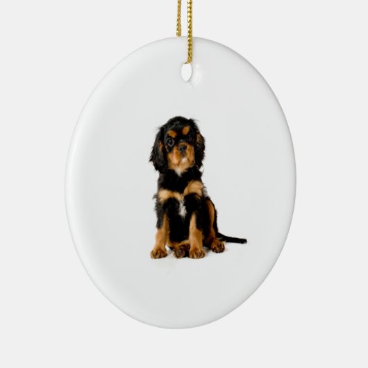 Cavalier King Charles Spaniel Ornament Black & Tan (Rechts)