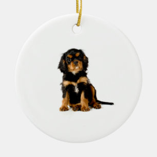 Cavalier King Charles Spaniel Ornament Black & Tan