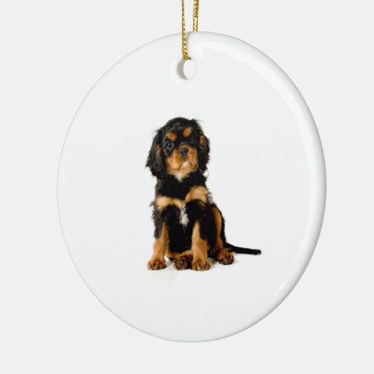 Cavalier King Charles Spaniel Ornament Black & Tan (Links)