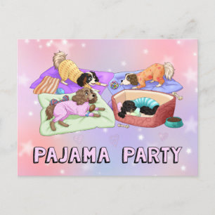 Cavalier King Charles Spaniel Pajama Party Kaarten