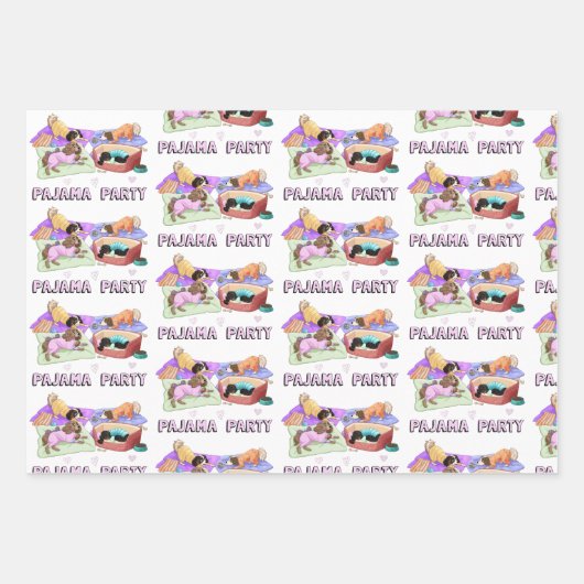 Cavalier King Charles Spaniel Pajama Party Paper (Voorkant)