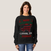 Cavalier King Charles Spaniel Pajama Ugly Christma Trui (Voorkant volledig)