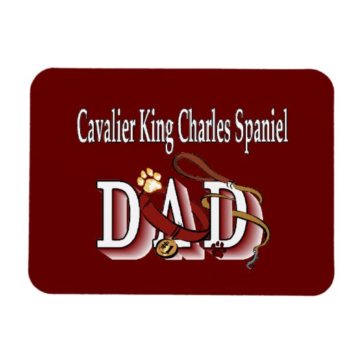 Cavalier King Charles Spaniel Papa Magneet (Horizontaal)