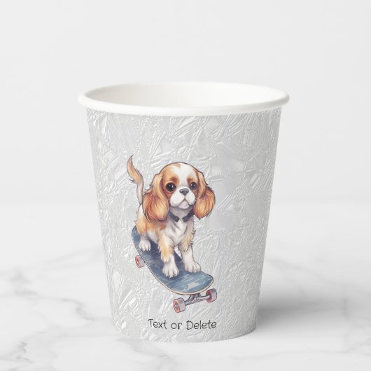 Cavalier King Charles Spaniel Papier Cups Papieren Bekers (Voorkant)