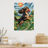 Cavalier King Charles Spaniel Papieren Knipkunst L Poster (Keuken)