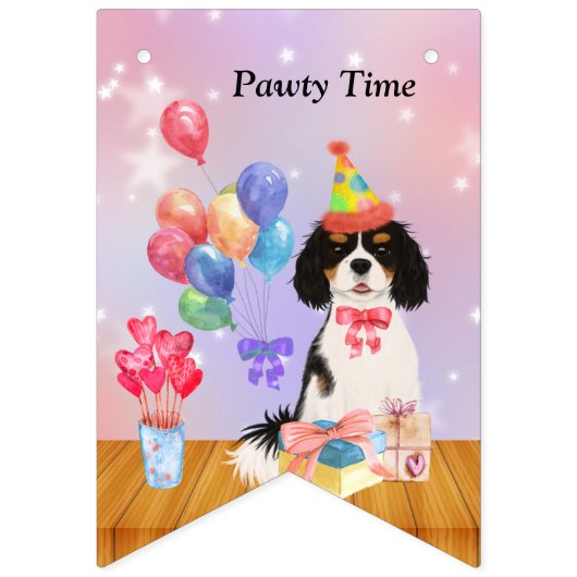 Cavalier King Charles Spaniel Party Banner (Tweede vlag)