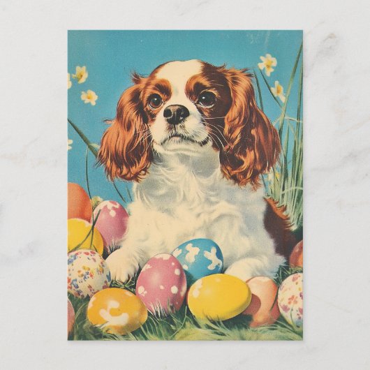 Cavalier King Charles Spaniel  Pasen Briefkaart (Voorkant)