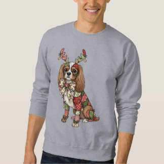 Cavalier King Charles Spaniel Patchwork Kerstmis Trui