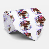 Cavalier King Charles Spaniel Patriot Stropdas (Opgerold)