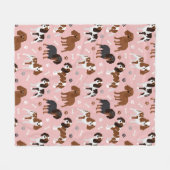 Cavalier King Charles Spaniel Paws and Botten Flee Fleece Deken (Voorkant (Horizontaal))