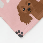 Cavalier King Charles Spaniel Paws and Botten Flee Fleece Deken (Hoek)