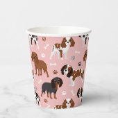 Cavalier King Charles Spaniel Paws and Botten Pape Papieren Bekers (Links)