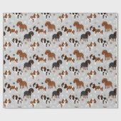 Cavalier King Charles Spaniel Paws and Botten Wrap Cadeaupapier (Vlak)