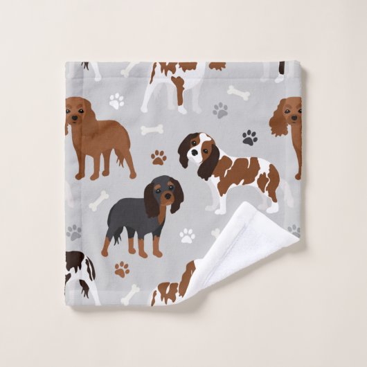 Cavalier King Charles Spaniel Paws en Botten Bad Handdoek (Wasdoekje)