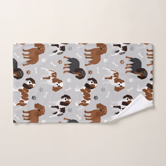 Cavalier King Charles Spaniel Paws en Botten Bad Handdoek (Handdoek)