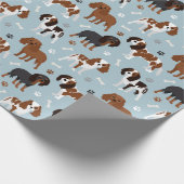 Cavalier King Charles Spaniel Paws en Botten Cadeaupapier (Hoek)
