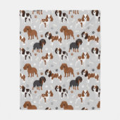 Cavalier King Charles Spaniel Paws en Botten Fleece Deken (Voorkant)