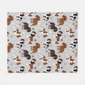 Cavalier King Charles Spaniel Paws en Botten Fleece Deken (Voorkant (Horizontaal))