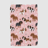 Cavalier King Charles Spaniel Paws en Botten Golf Golfhanddoek (Voorkant)