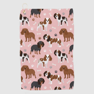 Cavalier King Charles Spaniel Paws en Botten Golf Golfhanddoek