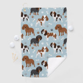Cavalier King Charles Spaniel Paws en Botten Golfhanddoek (Insitu)