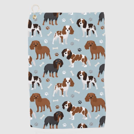 Cavalier King Charles Spaniel Paws en Botten Golfhanddoek (Voorkant)