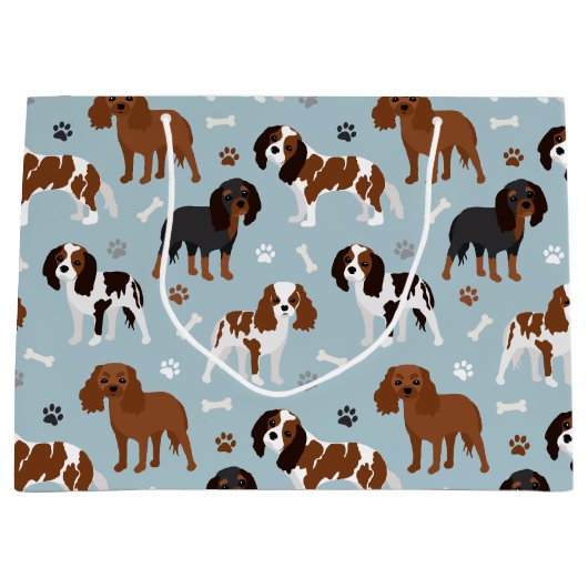 Cavalier King Charles Spaniel Paws en Botten Groot Cadeauzakje (Voorkant)