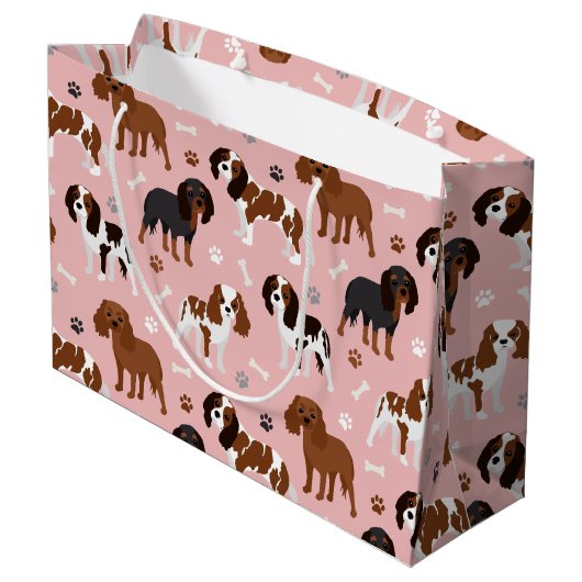 Cavalier King Charles Spaniel Paws en Botten Groot Cadeauzakje (Achterkant Gekanteld)