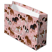 Cavalier King Charles Spaniel Paws en Botten Groot Cadeauzakje (Voorkant Gekanteld)