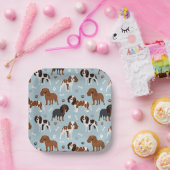 Cavalier King Charles Spaniel Paws en Botten Papieren Bordje (Feest)