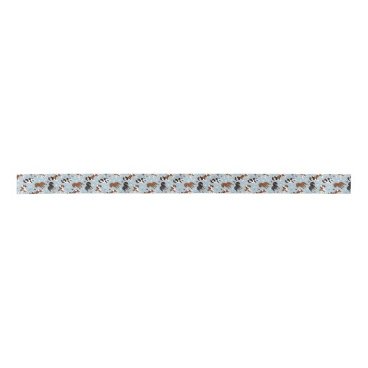 Cavalier King Charles Spaniel Paws en Botten Satijnen Lint (Voorkant)