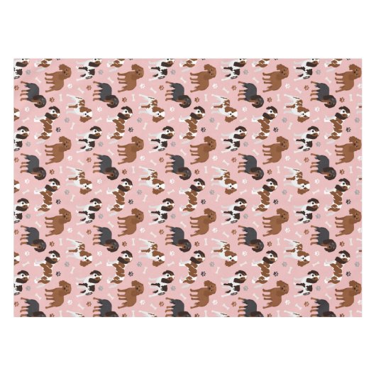 Cavalier King Charles Spaniel Paws en Botten Tafelkleed (Voorkant (Horizontaal))