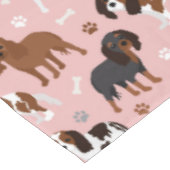 Cavalier King Charles Spaniel Paws en Botten Tafelkleed (Gekanteld)