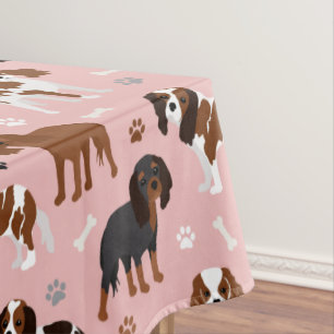 Cavalier King Charles Spaniel Paws en Botten Tafelkleed