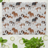 Cavalier King Charles Spaniel Paws en Botten Theedoek (Gevouwen)