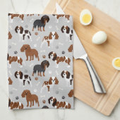 Cavalier King Charles Spaniel Paws en Botten Theedoek (Quarter Fold)