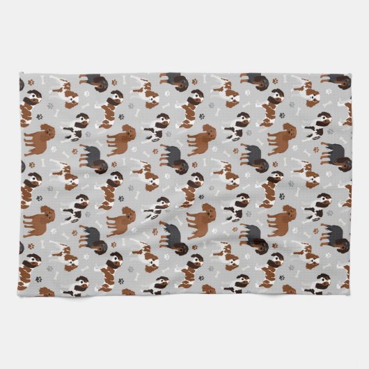 Cavalier King Charles Spaniel Paws en Botten Theedoek (Horizontaal)